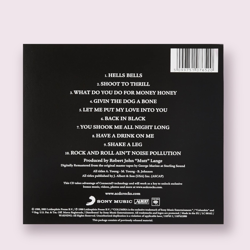 AC/DC Back in Black CD